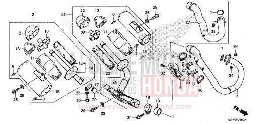 EXHAUST MUFFLER CRF450RD de 2013